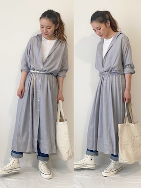 「JOURNAL STANDARD relume（ジャーナルスタンダード　レリューム）のアイテム（ワンピース/ドレス）」を使った、かほこ。さん（レディース・161cm）の夏コーディネート