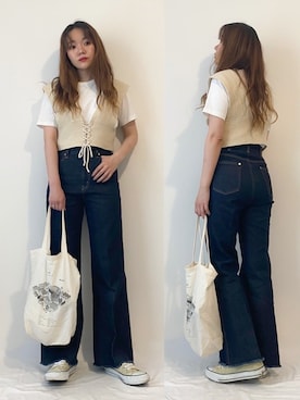 かほこ。さん（レディース・161cm）の夏コーディネート