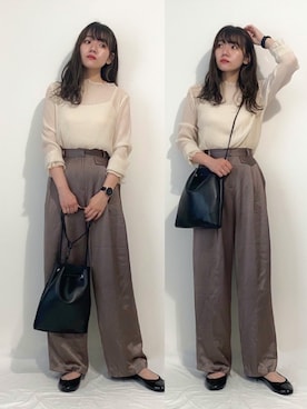 「ISOOK（アイスー）のアイテム（パンツ）」を使った、かほこ。さん（レディース・161cm）の夏コーディネート