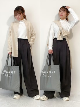 「ISOOK（アイスー）のアイテム（パンツ）」を使った、かほこ。さん（レディース・161cm）の秋コーディネート