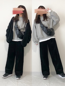 「DHOLIC（ディーホリック）のアイテム（ブルゾン）」を使った、かほこ。さん（レディース・162cm）の冬コーディネート