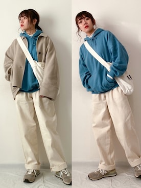 「yuw（ユウ）のアイテム（その他アウター）」を使った、かほこ。さん（レディース・162cm）の冬コーディネート