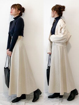 デニムジャケットを使った フレアスカート の人気ファッションコーディネート Wear