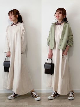 「TODAYFUL（トゥデイフル）のアイテム（財布/小物）」を使った、かほこ。さん（レディース・162cm）の春コーディネート