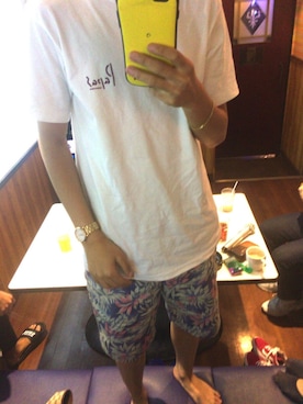 「MARC JACOBS（マークジェイコブス）のアイテム（アナログ腕時計）」を使った、きとぅさん（メンズ・173cm）の夏コーディネート
