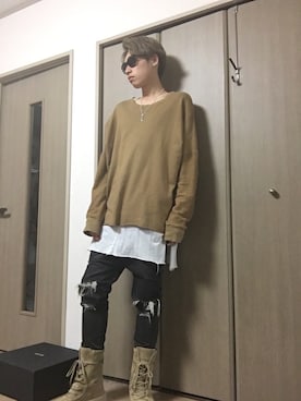「Daniel Patrick（ダニエルパトリック）のアイテム（トップス）」を使った、Y.Sさん（メンズ・180cm）の夏コーディネート