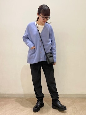 「カシミヤ」｜「アイテム（シューズ）」を使った、村上さん（レディース・160cm）の秋コーディネート