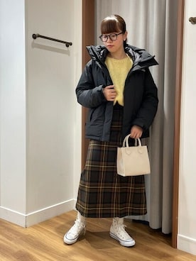 「TRICOTS JEAN MARC（トリコットジーンマルク）のアイテム（ニット/セーター）」を使った、村上さん（レディース・160cm）の秋コーディネート