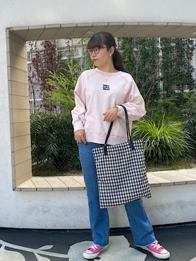 「SHIPS」｜「アイテム（スウェット）」を使った、村上さん（レディース・160cm）の冬コーディネート