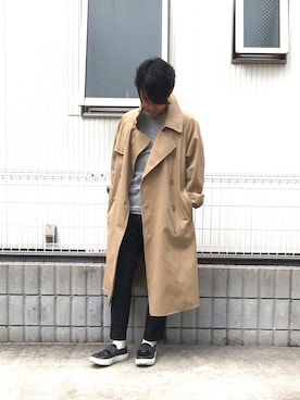 「Steven Alan（スティーブンアラン）のアイテム（トレンチコート）」を使った、ポコフィルさん（メンズ・170cm）の春コーディネート