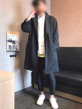 「平成最後のWEARISTAセンバツ」｜「アイテム（チェスターコート）」を使った、ポコフィルさん（メンズ・170cm）の春コーディネート