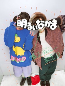 「アイテム（ヘアゴム）」を使った、年金さん（レディース・155cm・10代）の春コーディネート