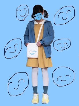 「アイテム（ジャージ）」を使った、年金さん（レディース・155cm・10代）の春コーディネート
