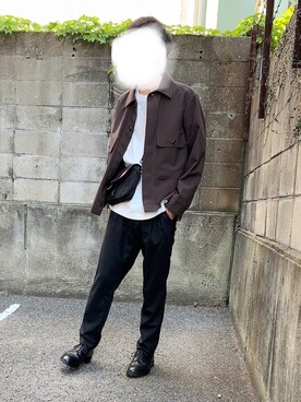「ユナイテッドアローズ」｜「アイテム（ブルゾン）」を使った、とみいさん（メンズ・176cm）の春コーディネート