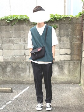 「united arrows」｜「アイテム（アナログ腕時計）」を使った、とみいさん（メンズ・176cm）の夏コーディネート