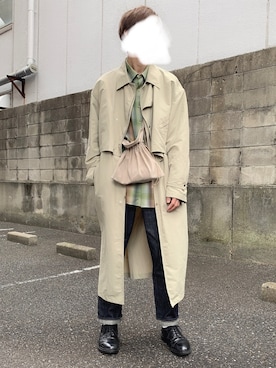 「アイテム（ステンカラーコート）」を使った、とみいさん（メンズ・176cm・20代）の秋コーディネート