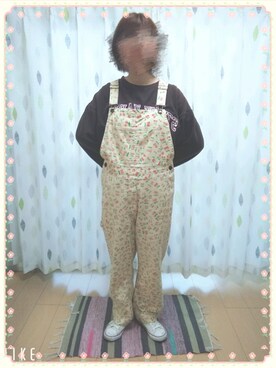 「WC（ダブル シー）のアイテム（オールインワン・サロペット）」を使った、はし🐷さん（レディース・162cm）の春コーディネート