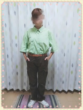 「BIG SMITH（ビッグスミス）のアイテム」を使った、はし🐷さん（レディース・162cm）の春コーディネート