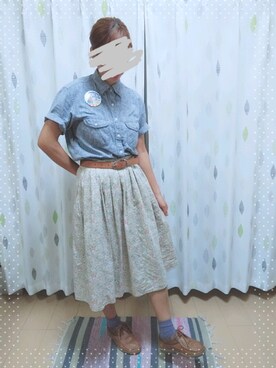 「おんなのこコーデ」｜「アイテム（アクセサリー）」を使った、はし🐷さん（レディース・162cm）の春コーディネート