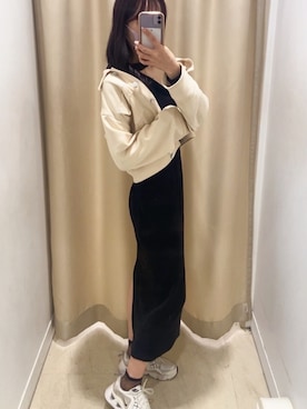 「TITTY&CO.（ティティーアンドコー）のアイテム（ジャケット/アウター）」を使った、𝒩𝒶𝓃𝒶🐈さん（レディース・158cm）の春コーディネート