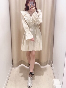 「Crea titty&Co. PETIT（クレアティティーアンドコープチ）のアイテム」を使った、𝒩𝒶𝓃𝒶🐈さん（レディース・158cm）の春コーディネート