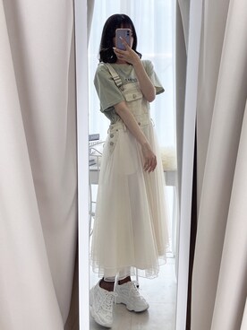 「Crea titty&Co. PETIT（クレアティティーアンドコープチ）のアイテム」を使った、𝒩𝒶𝓃𝒶🐈さん（レディース・158cm）の夏コーディネート