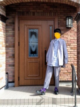 「レディース」｜「アイテム（スラックス）」を使った、Y&Kさん（メンズ・179cm）の春コーディネート