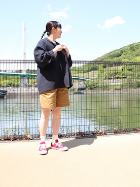 「ピクニック」｜「アイテム（セットアップ）」を使った、syunaさん（レディース・162cm）の春コーディネート