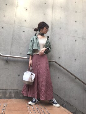 「URBAN RESEARCH（アーバンリサーチ）のアイテム（財布/小物）」を使った、mayu okumuraさん（レディース・163cm）の春コーディネート