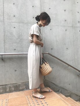 mayu okumuraさんの「RODE SKO MARGO リムーバブルかごバッグ」を使ったコーディネート