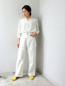 「ドット柄」｜ottilieさん（レディース・165cm）の春コーディネート