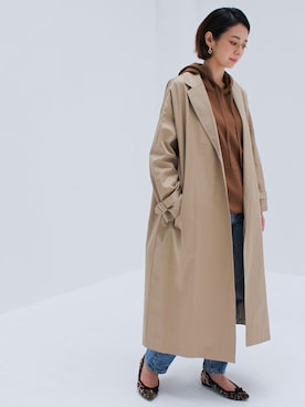 「アイテム（チェスターコート）」を使った、ottilieさん（レディース・165cm）の夏コーディネート