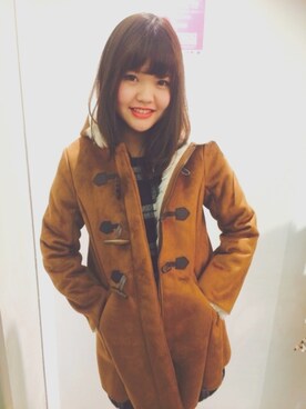 「TITTY&CO.（ティティーアンドコー）のアイテム（ダッフルコート）」を使った、sさん（レディース・166cm）の冬コーディネート