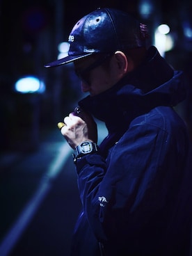 「STUSSY（ステューシー）のアイテム（マウンテンパーカー）」を使った、shoooooriさん（メンズ・176cm）の春コーディネート