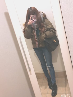 「chanel」｜「アイテム（ダウンジャケット/コート）」を使った、Ａｙａｋａ🌼🕊さん（レディース・148cm）の冬コーディネート