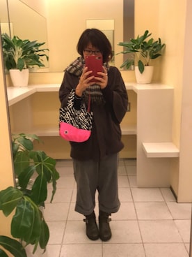 「アイテム（その他トップス、ブラウン系）」を使った、monitaさん（レディース・153cm）の秋コーディネート