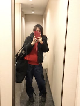 「福袋コーデ」｜「アイテム（ジャケット/アウター）」を使った、monitaさん（レディース・153cm）の冬コーディネート
