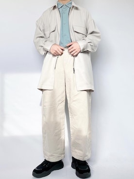 「オールホワイト」｜「アイテム（雑貨/ホビー）」を使った、ゆーひさん（メンズ・164cm）の冬コーディネート