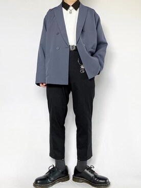 「ダブルジャケット」｜「アイテム（雑貨/ホビー）」を使った、ゆーひさん（メンズ・164cm）の春コーディネート