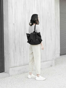 「Oribagu（オリバグ）のアイテム」を使った、ORIBAGU－折り紙バッグ－さん（レディース・165cm）の春コーディネート