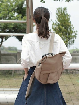 「Oribagu（オリバグ）のアイテム」を使った、ORIBAGU－折り紙バッグ－さん（レディース・155cm）の春コーディネート