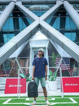 「Oribagu（オリバグ）のアイテム」を使った、ORIBAGU－折り紙バッグ－さん（メンズ・170cm）の夏コーディネート