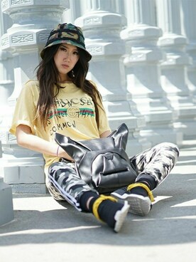 「Oribagu（オリバグ）のアイテム」を使った、ORIBAGU－折り紙バッグ－さん（レディース・160cm）の夏コーディネート