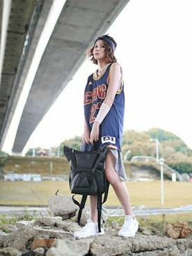 「Oribagu（オリバグ）のアイテム」を使った、ORIBAGU－折り紙バッグ－さん（レディース・165cm）の夏コーディネート