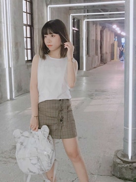 「Oribagu（オリバグ）のアイテム」を使った、ORIBAGU－折り紙バッグ－さん（レディース・155cm）の夏コーディネート