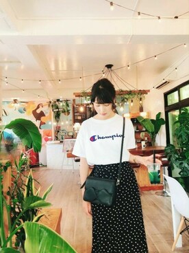 「Oribagu（オリバグ）のアイテム」を使った、ORIBAGU－折り紙バッグ－さん（レディース・160cm）の夏コーディネート