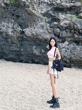 「Oribagu（オリバグ）のアイテム」を使った、ORIBAGU－折り紙バッグ－さん（レディース・165cm）の夏コーディネート