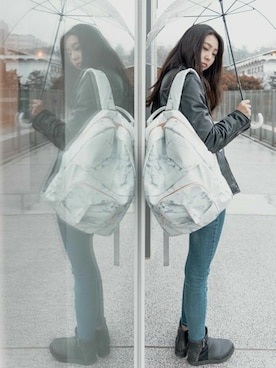 「Oribagu（オリバグ）のアイテム」を使った、ORIBAGU－折り紙バッグ－さん（レディース・165cm）の冬コーディネート