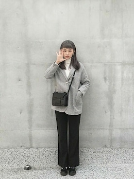 「Oribagu（オリバグ）のアイテム」を使った、ORIBAGU－折り紙バッグ－さん（レディース・160cm）の冬コーディネート