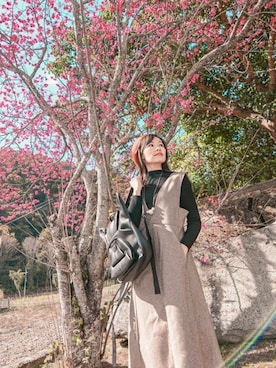 「Oribagu（オリバグ）のアイテム」を使った、ORIBAGU－折り紙バッグ－さん（レディース・165cm）の冬コーディネート